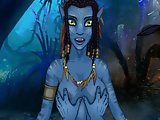 Avatar XxX - Xxx sex flash game:This Sweet night on Pandora you will please a sexy blue navi, rub her boobs and pussy gently and don't forget to 