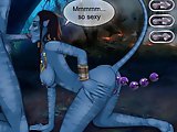 Avatar XxX - Xxx sex flash game:This Sweet night on Pandora you will please a sexy blue navi, rub her boobs and pussy gently and don't forget to 