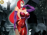 Zombie fuck Jessica - Tits flash game: Zombie caught hot Jessica Rabbit on the cemetary, strip this babe, massage her body to get her pussy wet, fuck 