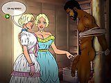 Hungry for Black Cock - Naked girl flash game: Two ladies Samantha and Betty see a huge black cock for the first time! They want to suck it hard! Cum 