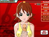 Teen Blowjob - Adult hentai flash game - Nice girl with big green eyes and bouncy boobs makes you an incomparable blowjob!