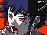 Dark Umeko blowjob - Hentai sex game online - Hentai vampire will give you a dirty blowjob, she loves sucking cock and does it very well. Cum all over