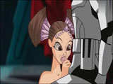 Clone Wars Sex Movie - The Beautiful Sexy Princess from the Star Wars cartoon sucks the Iron Man`s dick and gets a cumshot on her face.