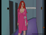 Sex in the Bathroom - You play as Anna`s brother, someone is knocking at the door and that`s a sexy redhaired girl who want`s to use your bathroom to 