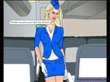 Sex in the Air - The Bad weather was the reason Jack was alone for his plane. A Sexy airhostess offers him a drink. Say that you are scared to fly and