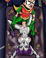 Teen Titan porn toon parody - Raven fucked by Beastboy