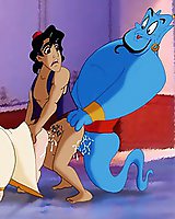 Aladdin, Genie and Sultan in hot sex action