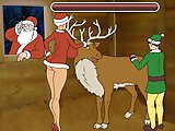 Sluty Mrs. Claus - Pussy flash game:Lick and suck mrs. Claus big boobies when Santa reads newspaper and doesn't see your sexual actions
