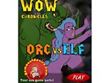 WoW SEx Chronicles - Orc vs Elf! Mean green Orc is going to fuck a sexy Elfin in her purple pussy. Click on the magical spots to resist the damage!