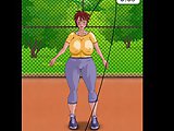 Street games 2 - Enjoy bouncing boobs view while playing this little skipping rope game. The hardcore sex reward is guaranteed for the winner!