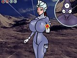 Close encounters - Spaceship with an enormous-boobed pilot inside crash landed on a strange planet. Now this sexy babe is about to have a close encoun