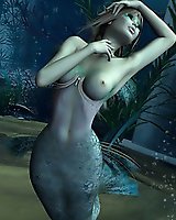 Mermaid having fun erotic pics