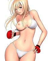 Anime blonde girls showing pierced nipples - Ah my Goddes