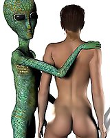 Alien and angry monster sex