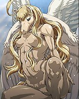 Angel girl turns into a horse girl - anime hentai