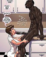 White cop suck big black cock in comics