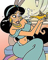 Princess Jasmine covered with cum