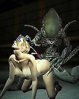 Alien sci-fi 3D sex