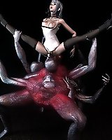 Evil monsters and fantasy babes - 3D Sex