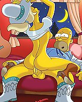 Cartoon Simpson mature babes teasing cocks