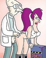 Sexy babe Leela from Futurama banged