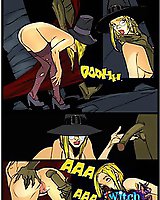 Enormous demonic cock in witch's tight pussy