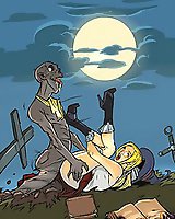 Hardcore fucking with a blonde witch - sex comic