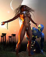 Sci-fi sex with beauties, angels and devil babes